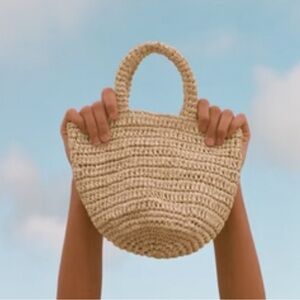 Jenni Kayne Mini Raffia Tote Bag - Natural